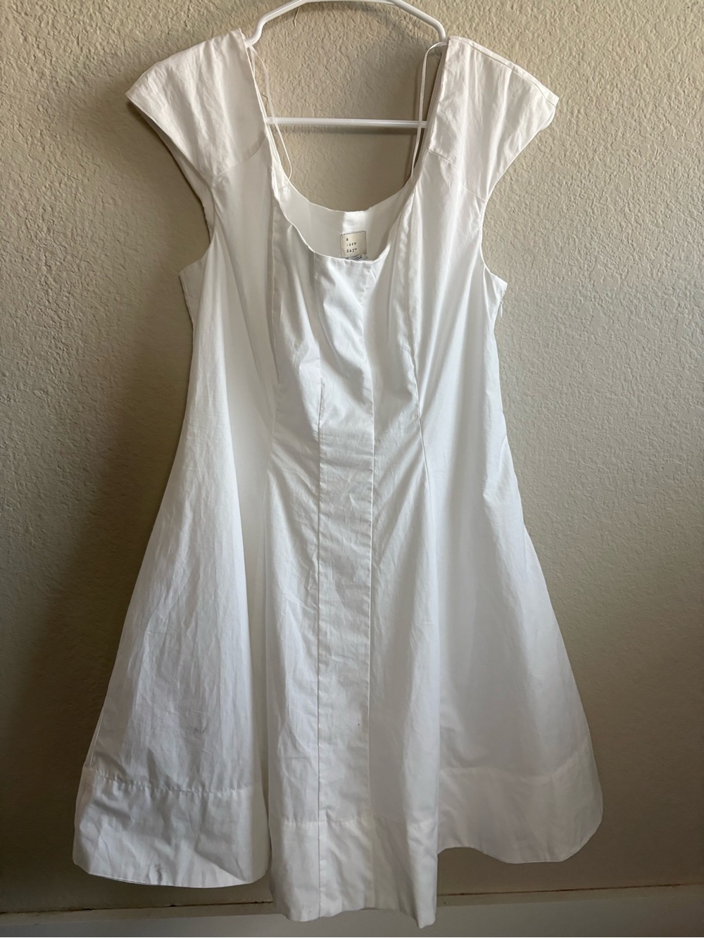 a new day White Cap-Sleeve Midi Dress